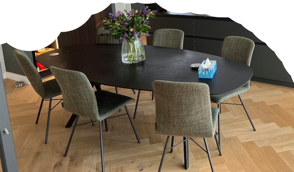 mobitec eclipse eettafel 110 * 240, Huis en Inrichting, Tafels | Eettafels, Zo goed als nieuw, 100 tot 150 cm, 200 cm of meer