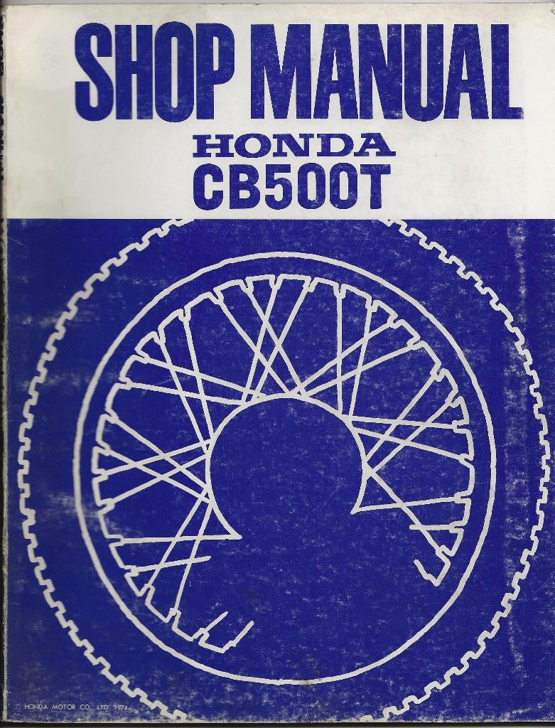 Honda CB500 T shop manual (3618z), Motoren, Ophalen of Verzenden, Honda