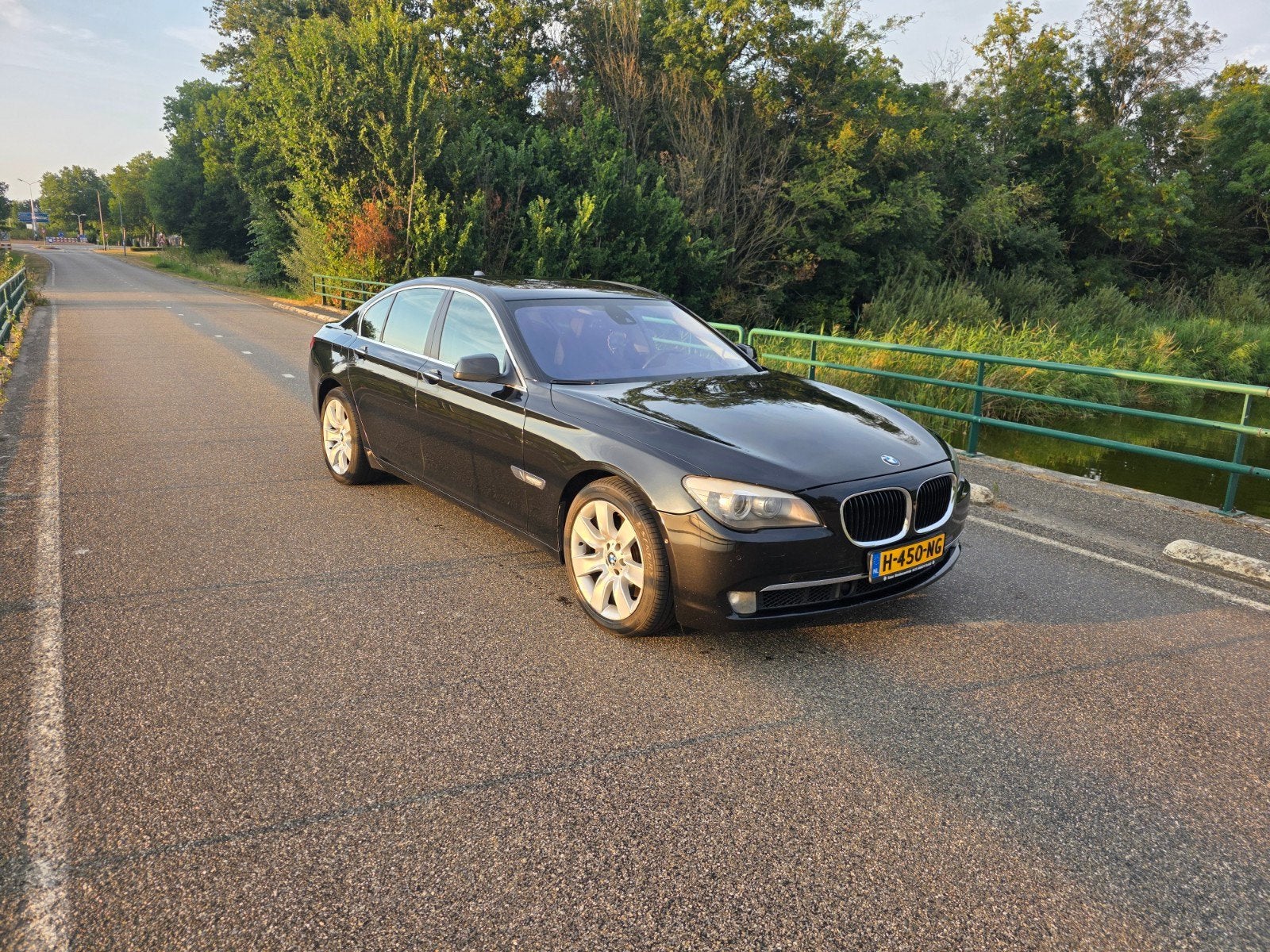 BMW 7-Serie 4.4 I 750 AUT 2008 Zwart, Auto's, Automaat, Achterwielaandrijving, 4395 cc, Leder