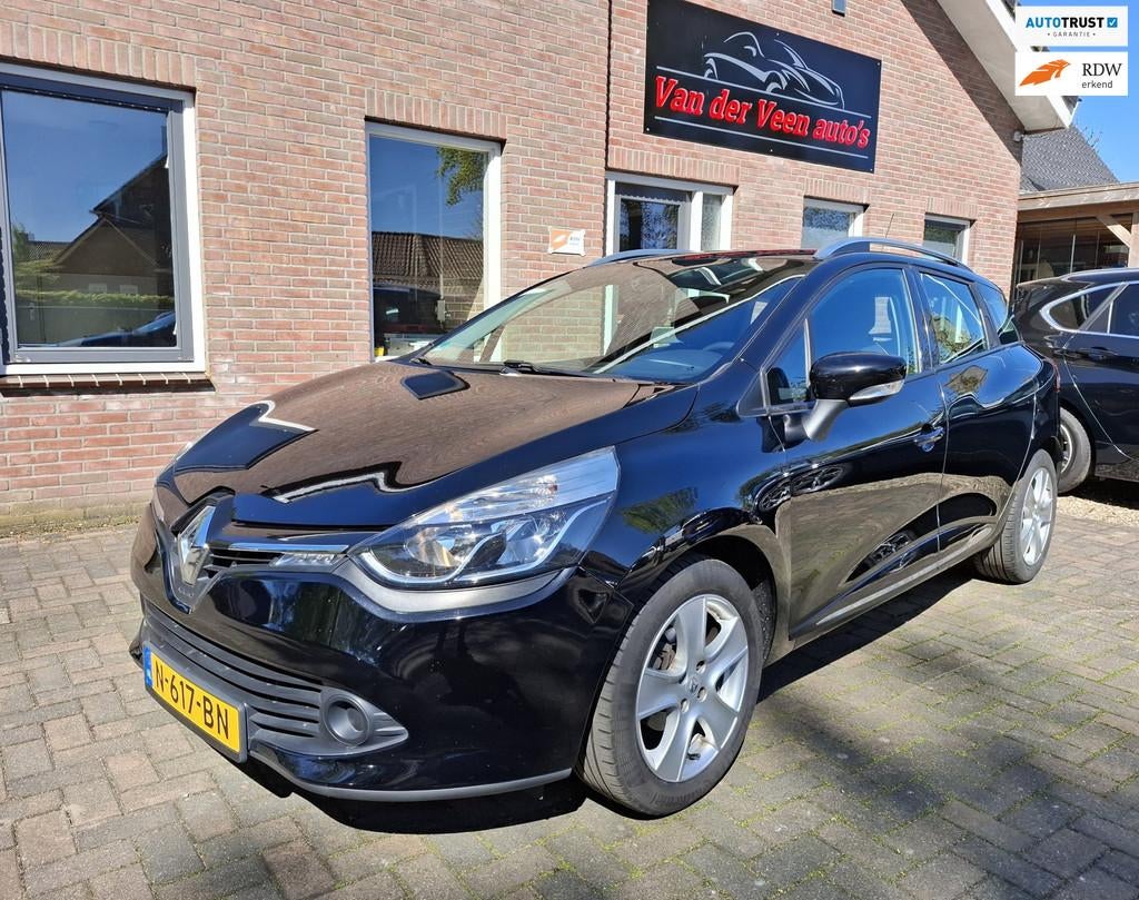 Renault Clio Estate 1.2 16V. Zeer netjes en luxe. O.a. pdc,, Voorwielaandrijving, Stof, Gebruikt, Zwart