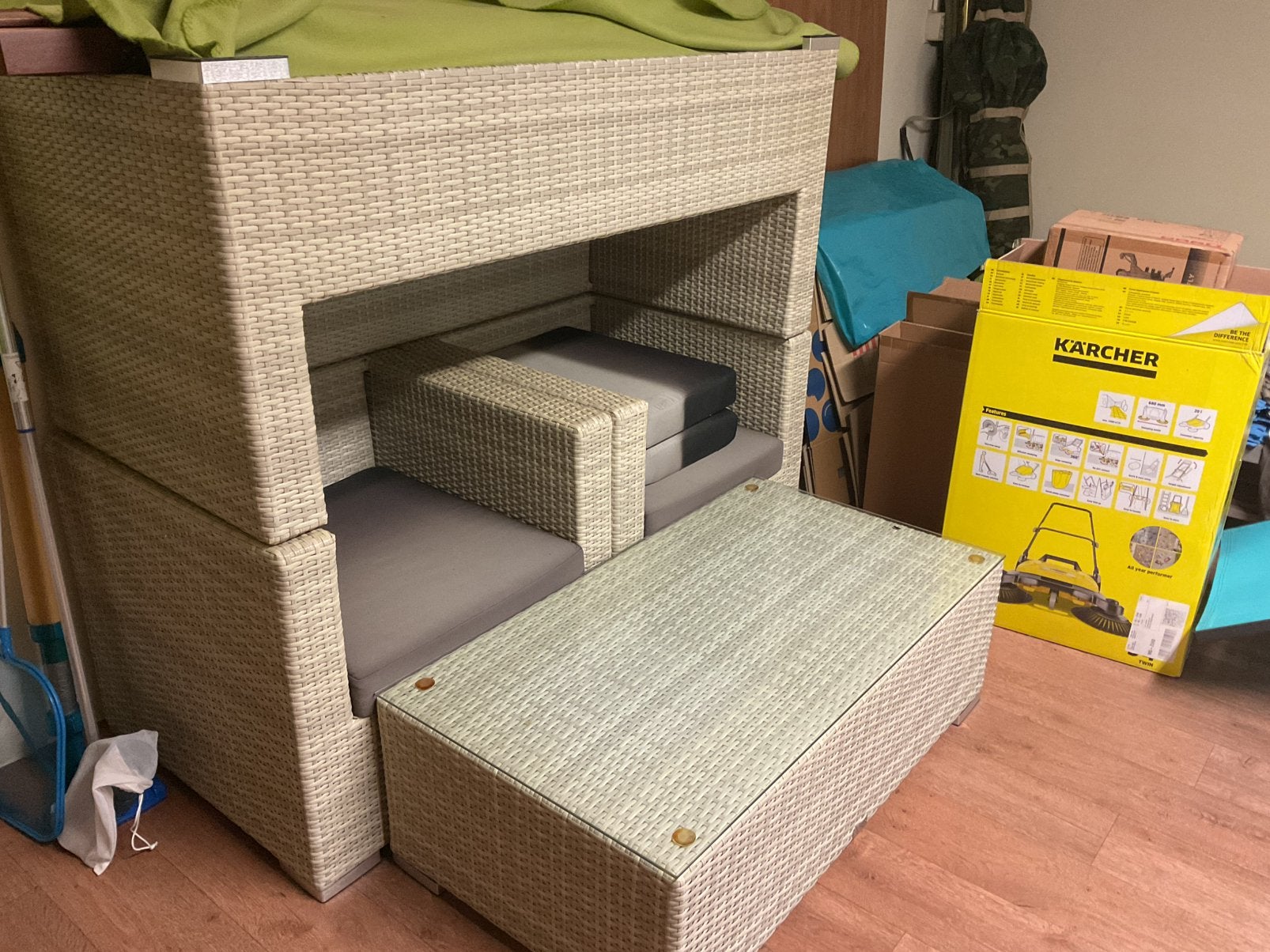 Loungeset, Ophalen, Zo goed als nieuw, Wicker, Bank