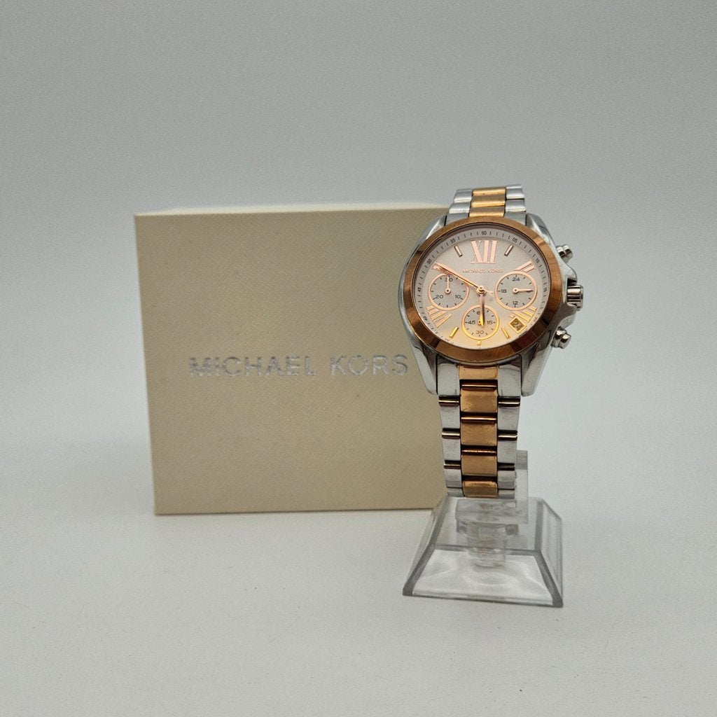 Michael Kors Bradshaw 2-Tone MK-7258 Dames Horloge, Michael Kors, Gebruikt, Support@michaelkors.com, 11 West 42nd Street
New York, NY 10036
United States