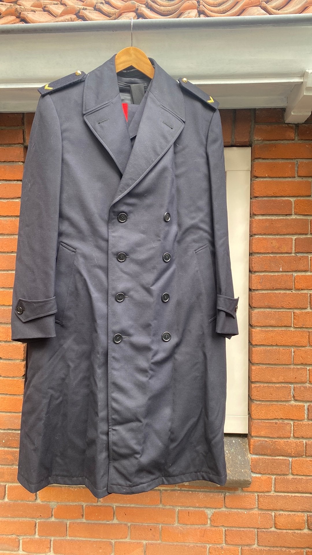 Vintage Marine Trenchcoat - KM Morsman 1981, Ophalen of Verzenden, Zo goed als nieuw, Overige maten, Zwart