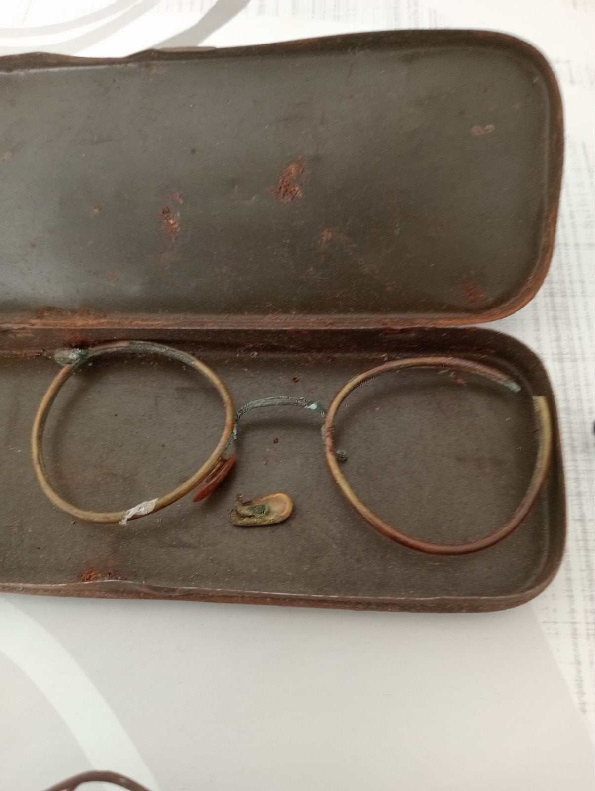Antieke bril met etui - Vintage verzamelobject, Ophalen of Verzenden