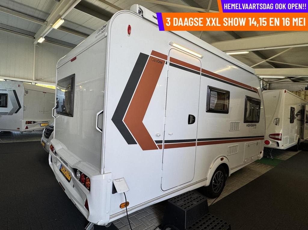 Weinsberg 420 QD CARA ONE HOT ED.DWARSBED,MOVER,CASS.LUIFEL, Caravans en Kamperen, Bedrijf, 750 - 1000 kg, 6 tot 7 meter, Tot en met 4