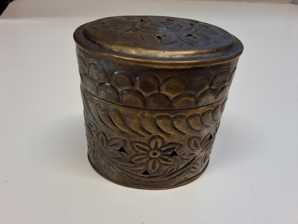 Art Deco Messing Container, Jaren '20, Antiek en Kunst, Antiek | Koper en Brons, Ophalen of Verzenden