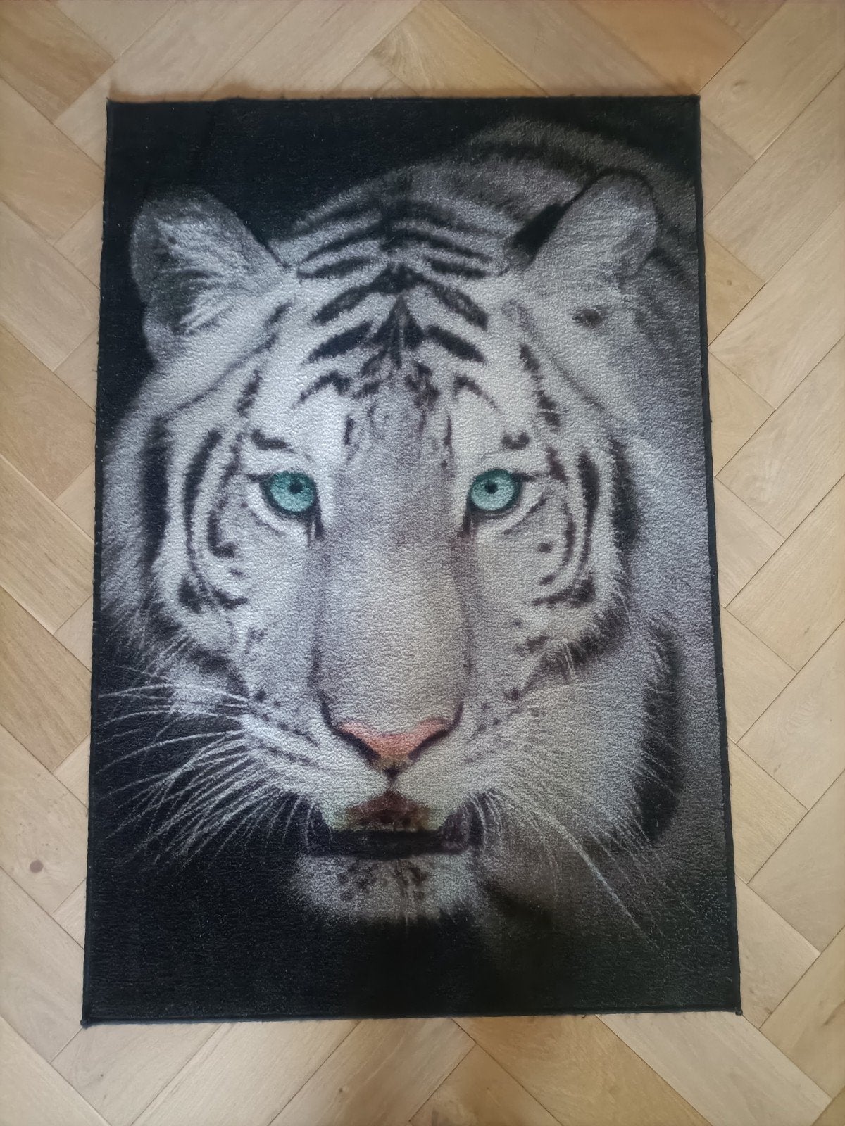 vloerkleed tijger 100 x 150 cm, Ophalen, Zo goed als nieuw, Rechthoekig, 100 tot 150 cm