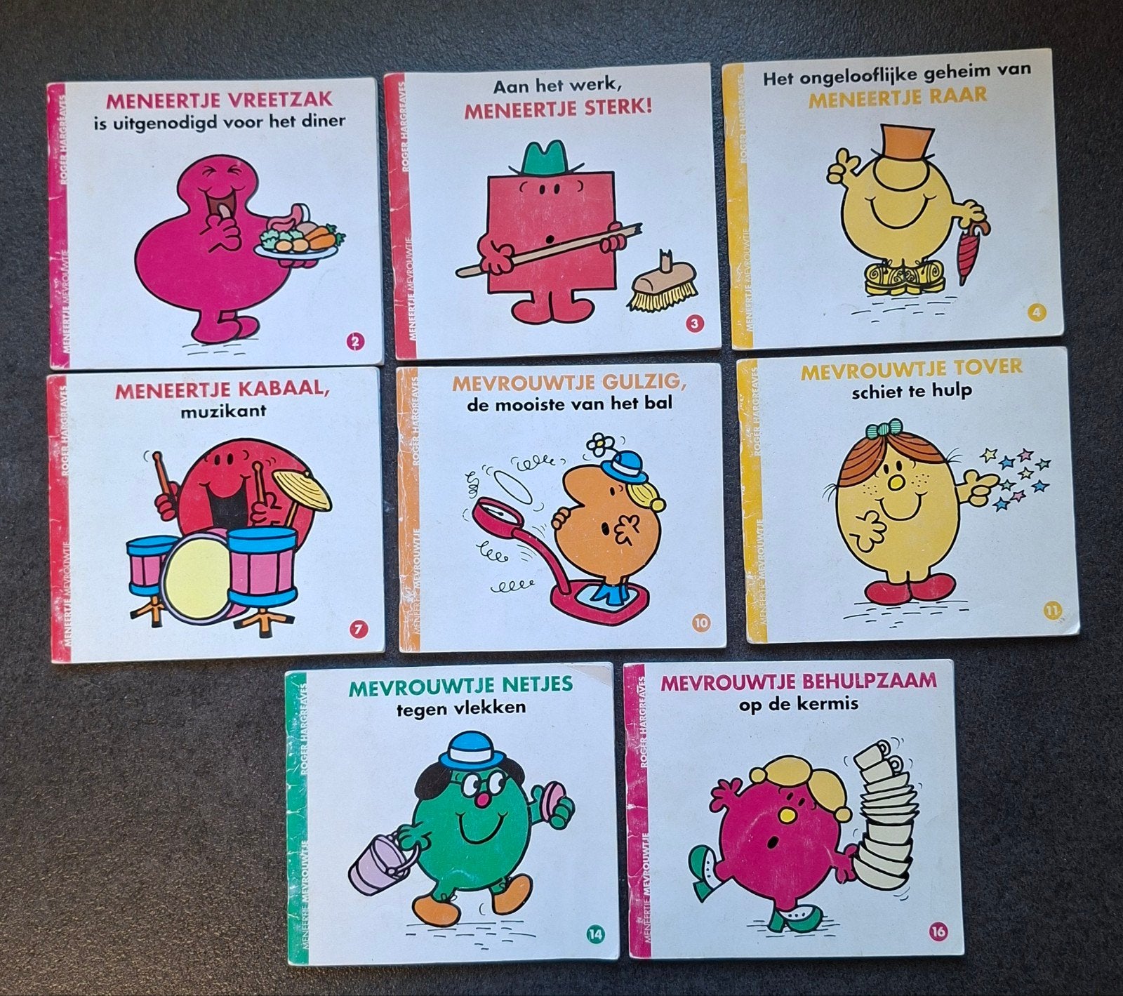 8 deeltjes uit de Meneertje/ Mevrouwtje serie ( 1.00 p/ st), Ophalen of Verzenden, Gelezen