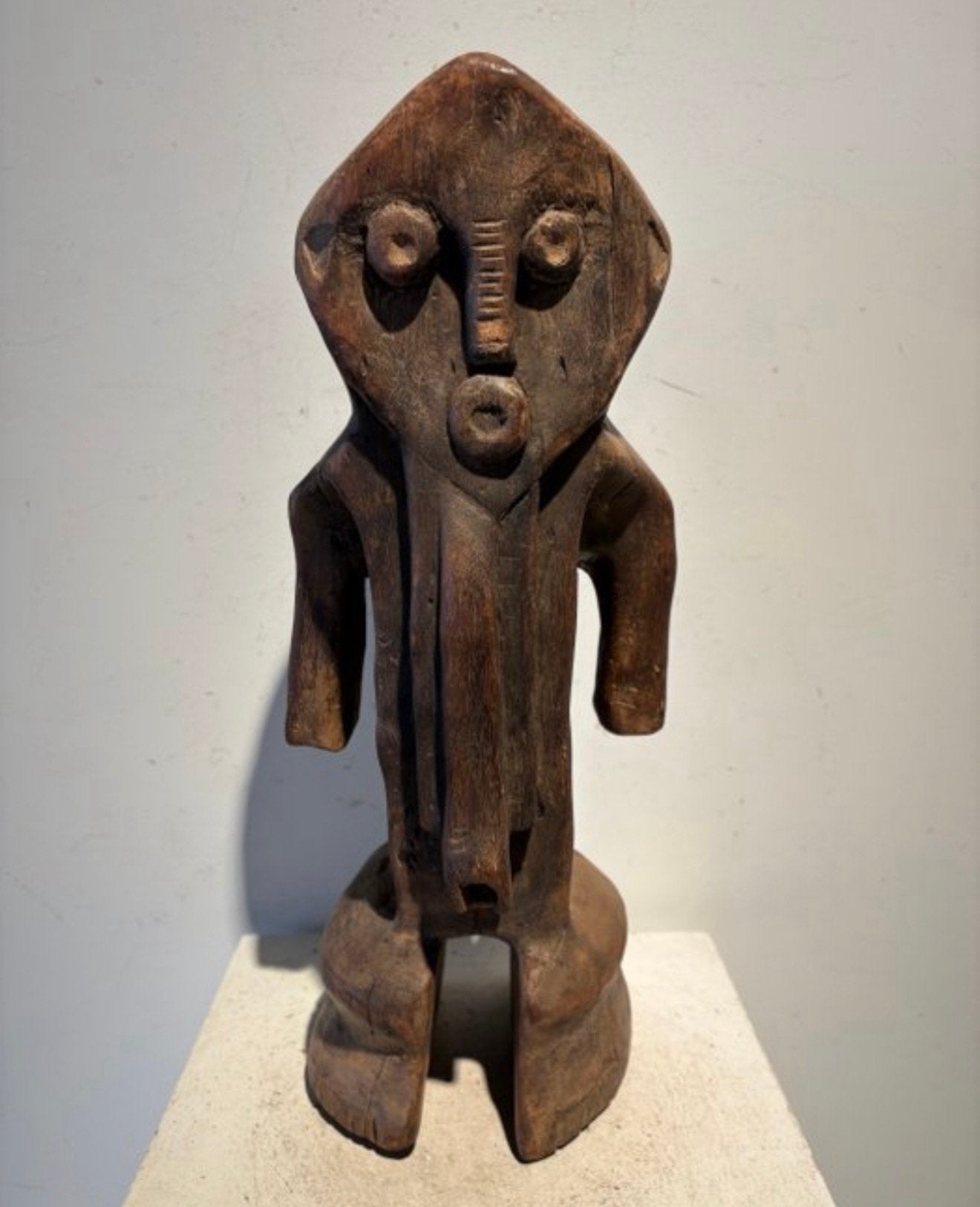Antiek Beeld Hout-Figuur Legaal Congo 1940-50 + Certificaat, Ophalen of Verzenden