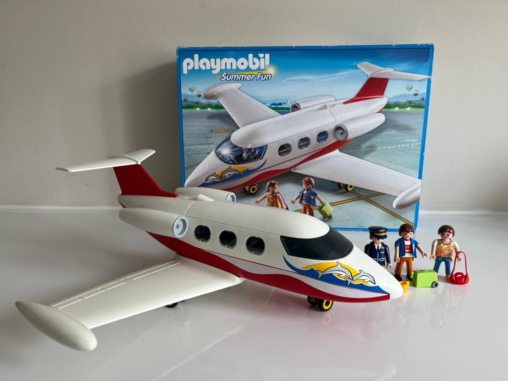 Playmobil Vakantie vliegtuig (nr. 6081) COMPLEET, Ophalen of Verzenden, Zo goed als nieuw