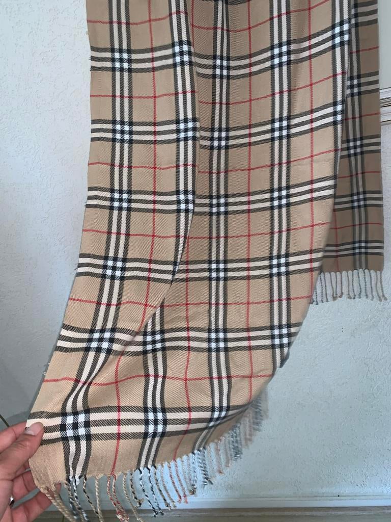 Burberry London geruite sjaal, Ophalen of Verzenden, Zo goed als nieuw, Sjaal