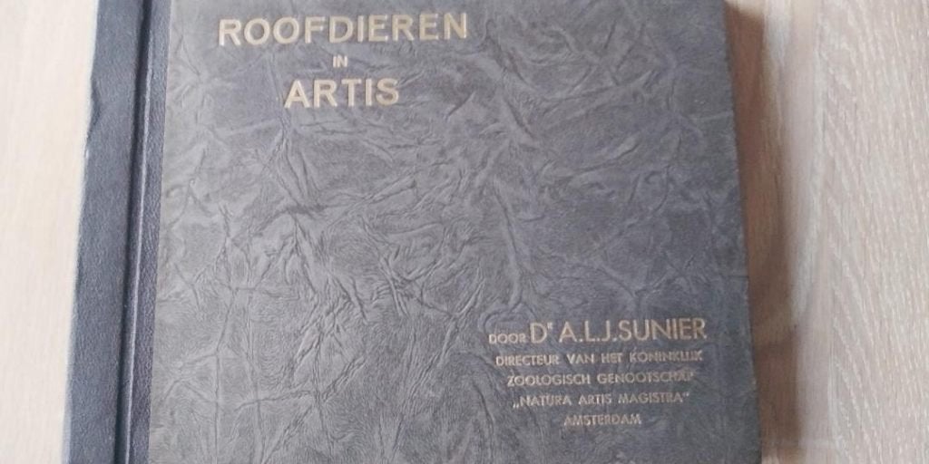Het plaatjesboek van: Roofdieren in Artis.[1932].Dr.A.Sunier, Verzenden, Zo goed als nieuw