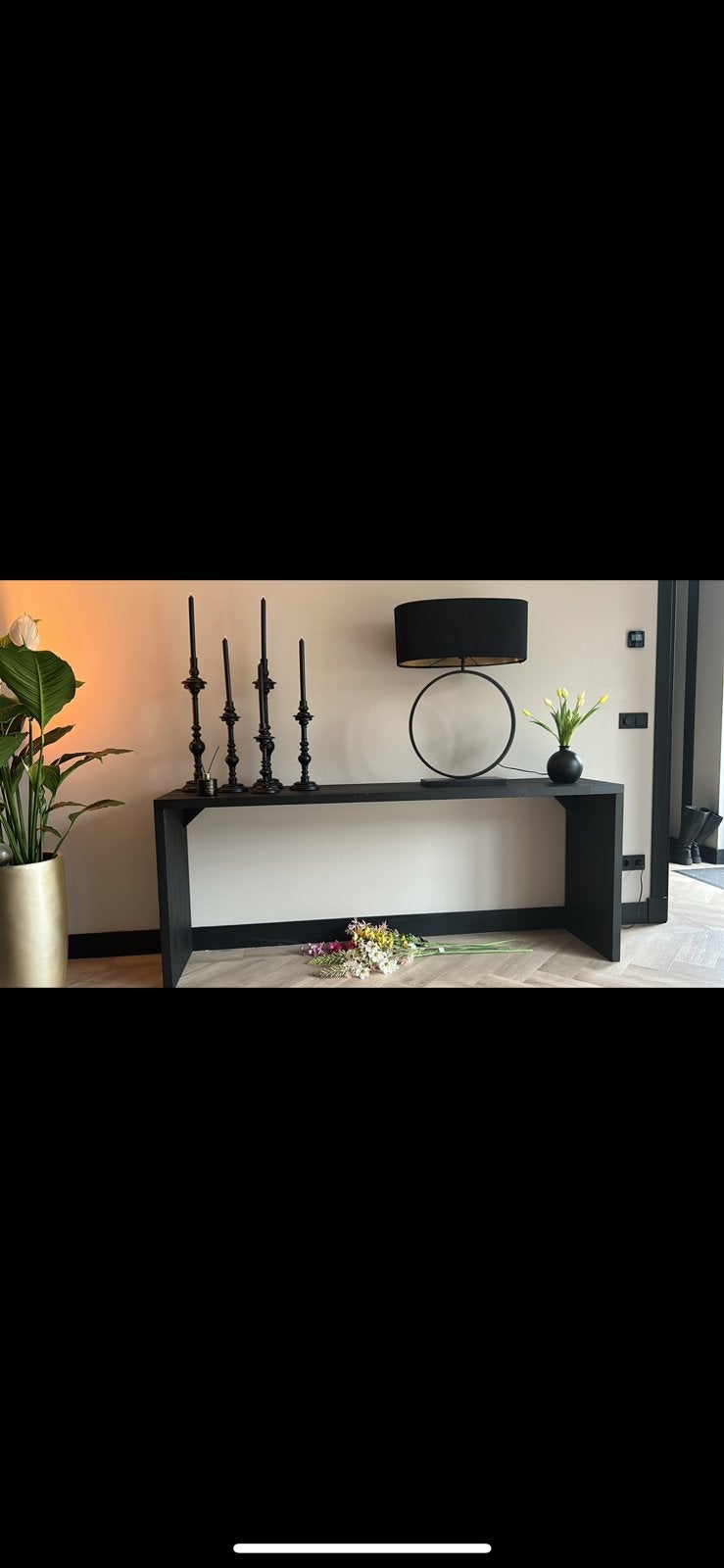 €200 euro per stuk- 2x zwarte side table, Huis en Inrichting, Ophalen, 50 tot 100 cm, Zo goed als nieuw, Minder dan 100 cm