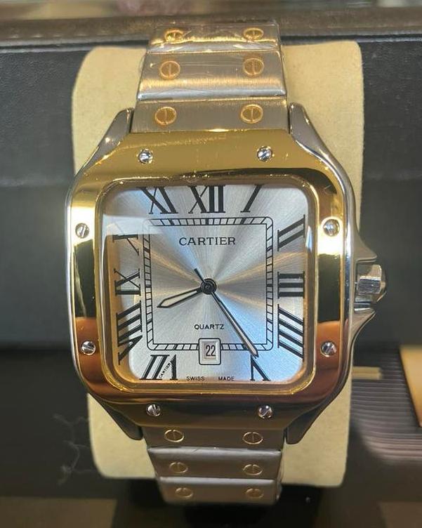 Cartier Santos Heren Horloge, Overige merken, Staal, Staal, Polshorloge
