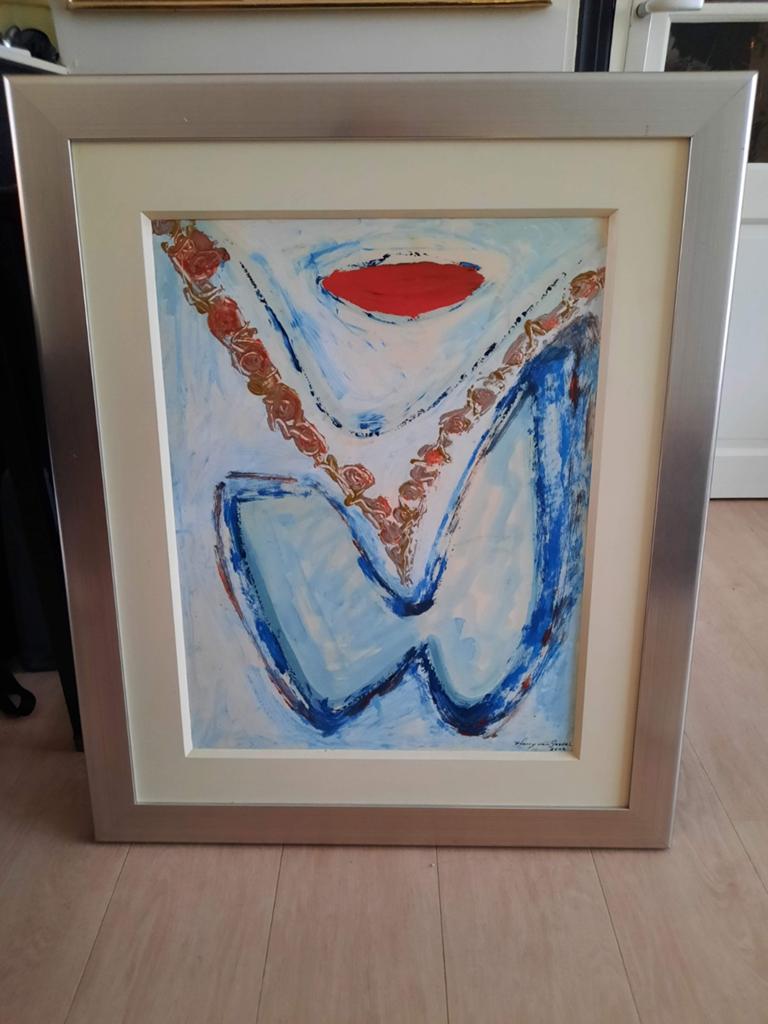 Abstract Schilderij Harry van Gestel (2002) - 75x90 cm, Antiek en Kunst, Ophalen