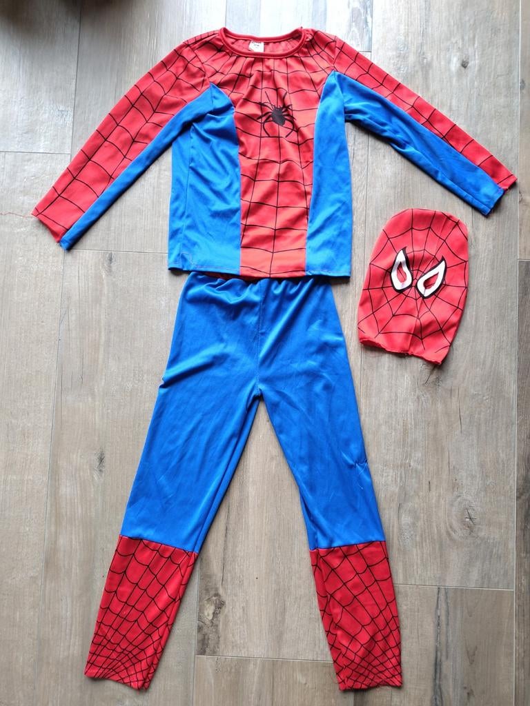 Spiderman kostuum voor kinderen, 7-10 jaar, Ophalen of Verzenden, Gebruikt, 134 t/m 140, Jongen of Meisje