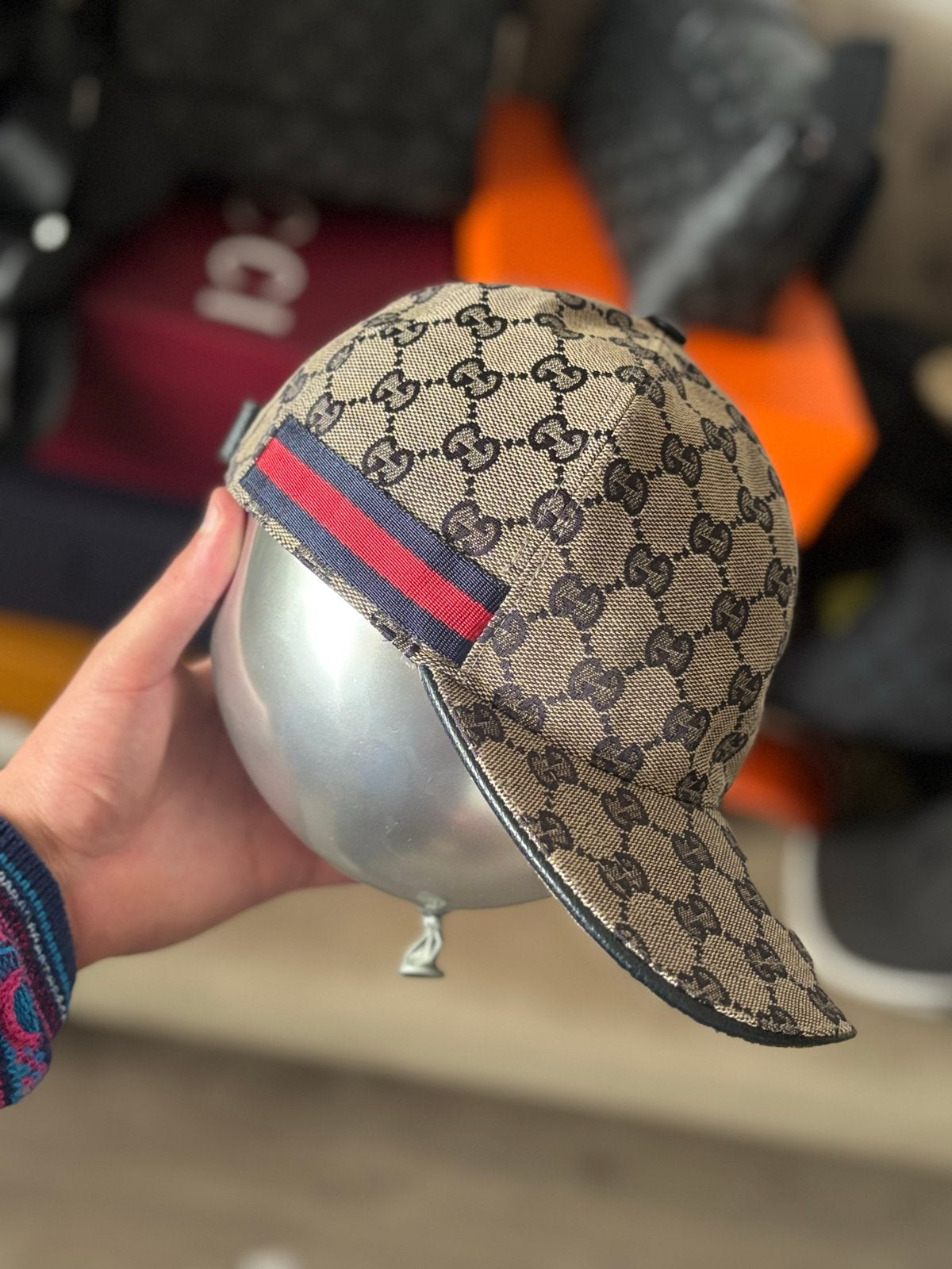 Gucci Pet met GG-Canvas, Kleding | Heren, Hoeden en Petten, Ophalen of Verzenden, Zo goed als nieuw, One size fits all, Pet