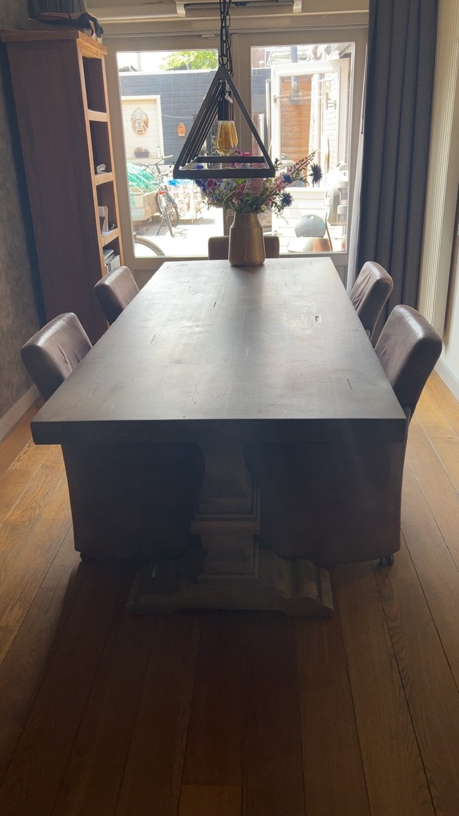 Eetkamertafel - opknapper, Huis en Inrichting, Ophalen, Gebruikt, 50 tot 100 cm, Vijf personen of meer