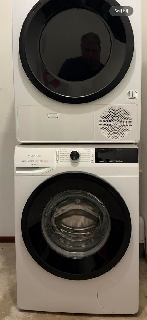 Wasmachine inventum 8kg, Ophalen, Zo goed als nieuw, 1200 tot 1600 toeren, 85 tot 90 cm