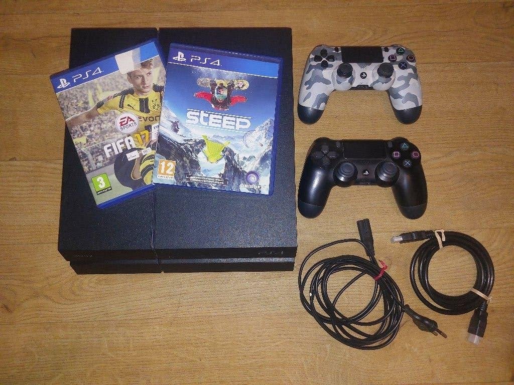 PlayStation 4 compleet met 2 controllers en 2 spellen, Spelcomputers en Games, Met 2 controllers, Ophalen of Verzenden, Original