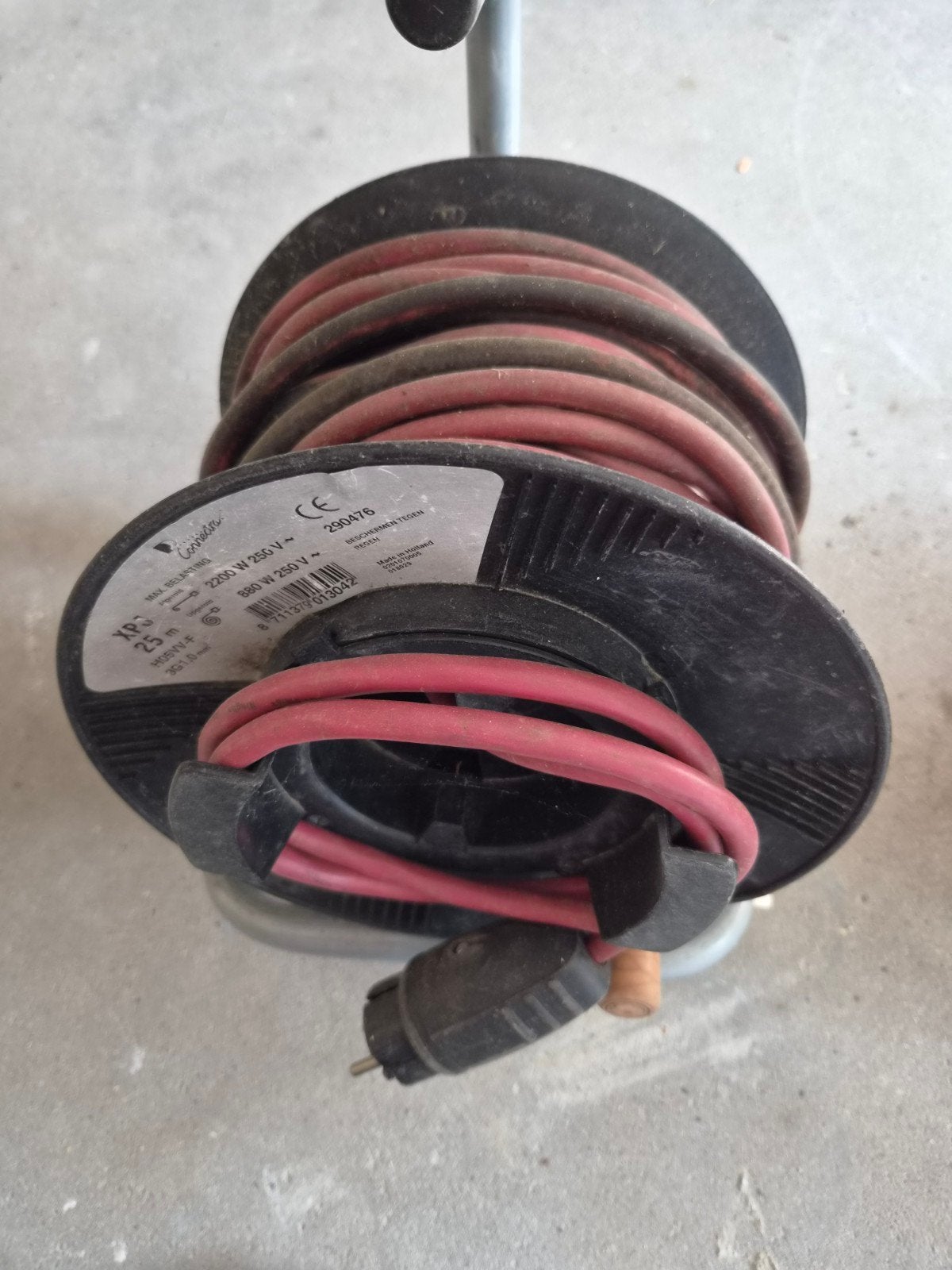 Verlengsnoer 25m op haspel, Ophalen, Kabel of Snoer