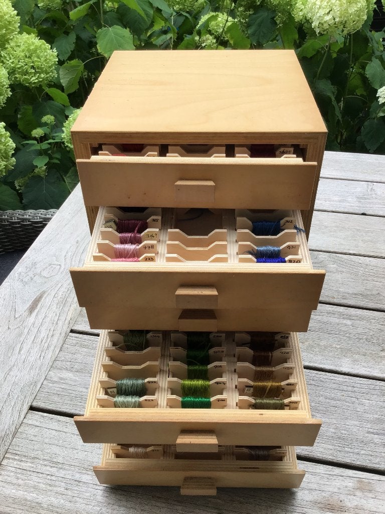 Borduurkastje, Ophalen of Verzenden, Gebruikt, Handborduren, Borduurpakket