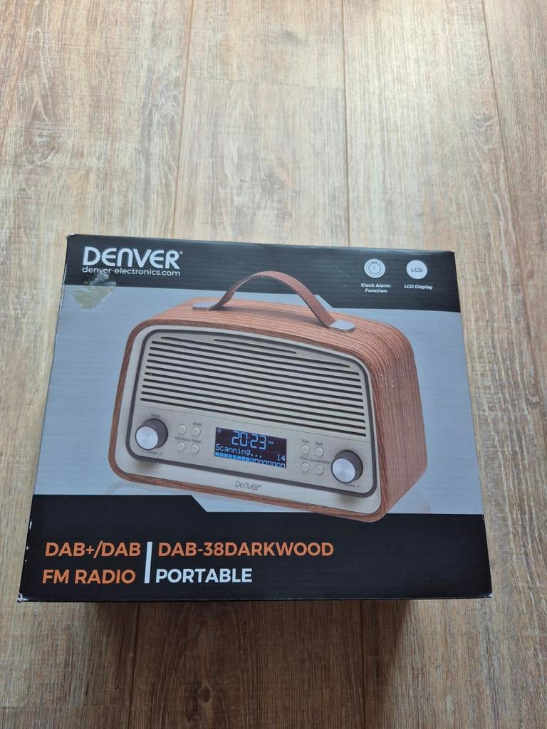Denver DAB+/DAB/FM Radio DAB-38DARKWOOD - Nieuw in doos, Ophalen of Verzenden, Nieuw, Radio