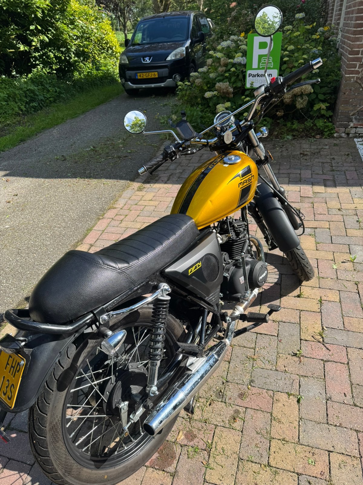 Mash Fifty 50cc - Geel - Klein deukje in tank, Fietsen en Brommers, Ophalen, Gebruikt