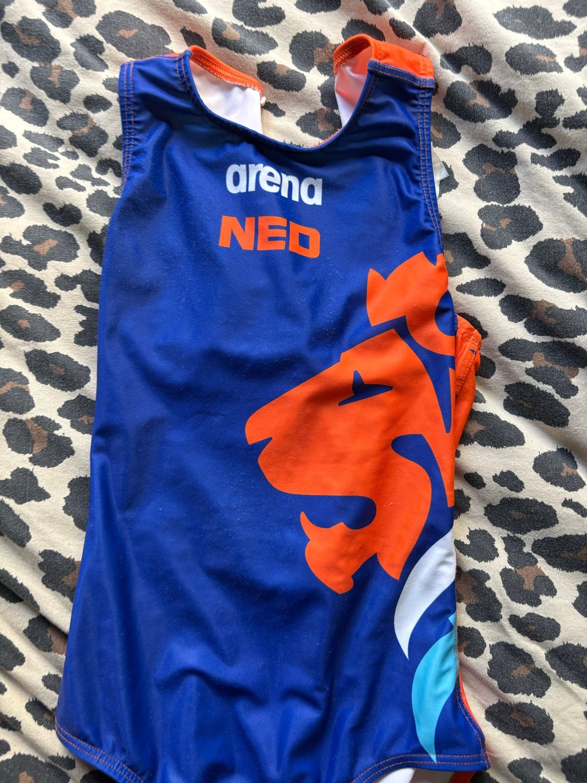 Officieel Nederlands Waterpolo Zwempak - Arena Maat S, Ophalen of Verzenden, Gedragen, Blauw, Badpak