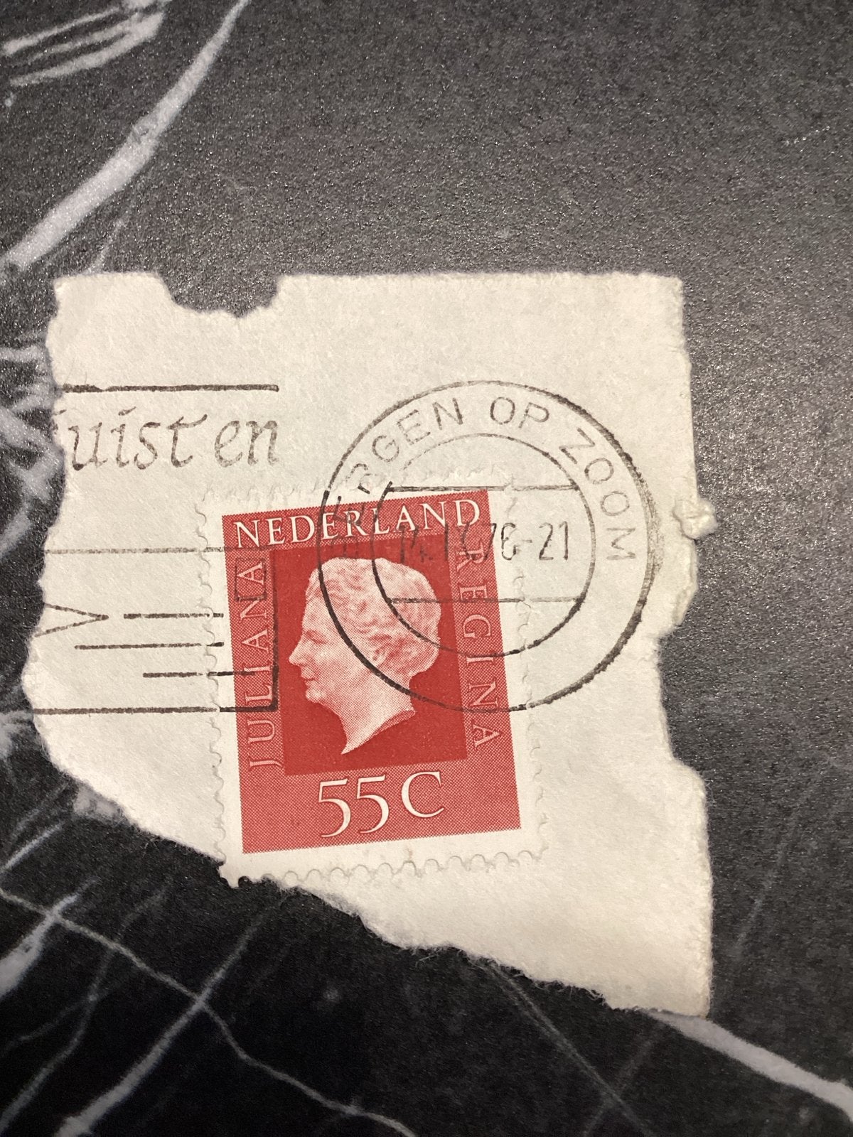 Nederlandse postzegel Bergen op Zoom, Ophalen of Verzenden, Na 1940, Gestempeld