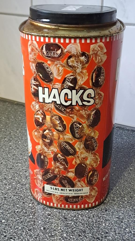 Vintage Hacks blik - White Hudson & Co Ltd - Engeland, Reclamebord, Gebruikt, Onbekend, Ophalen of Verzenden