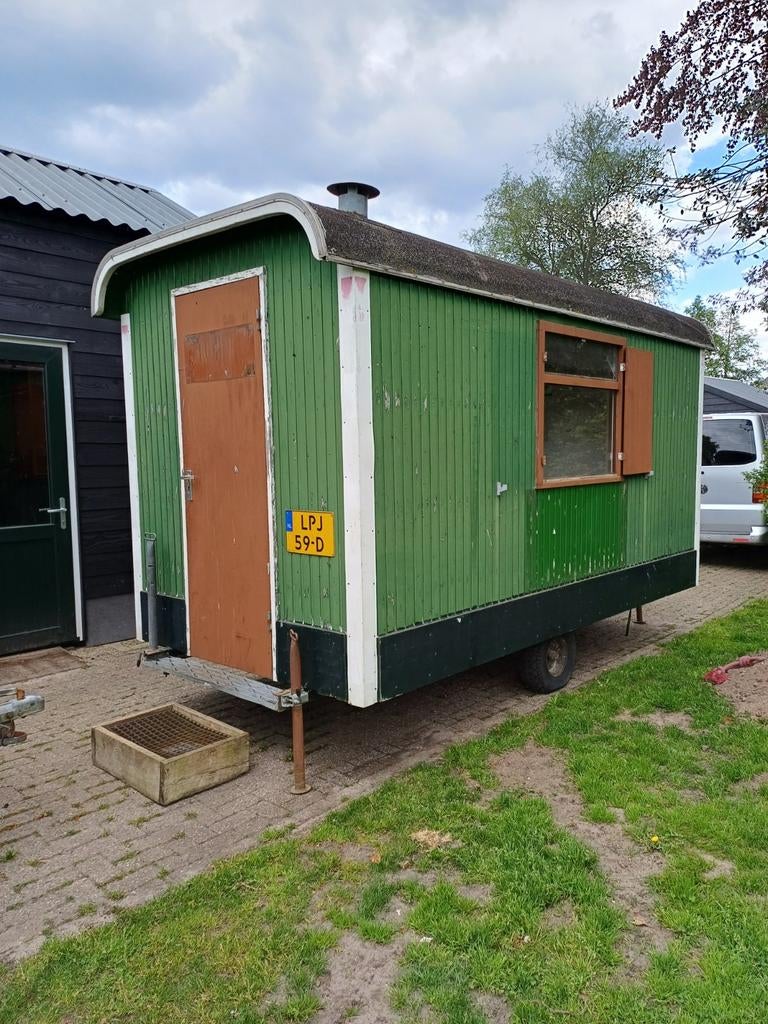 Schaftkeet pipowagen bouwkeet schaftwagen tinyhouse, Ophalen of Verzenden