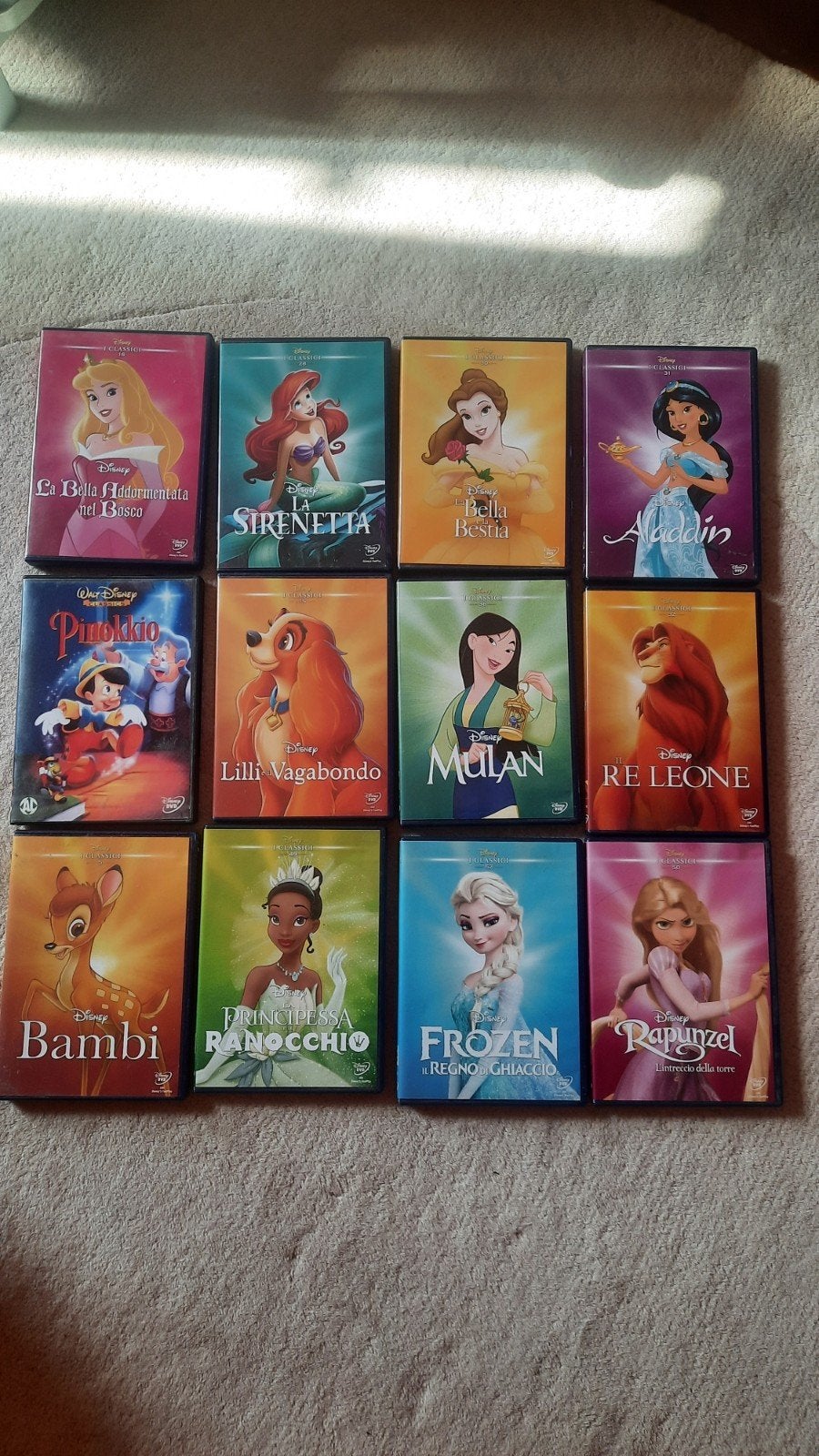12x Disney DVD Italiano, Cd's en Dvd's, VHS | Kinderen en Jeugd, Alle leeftijden, Ophalen of Verzenden, Zo goed als nieuw, Duits