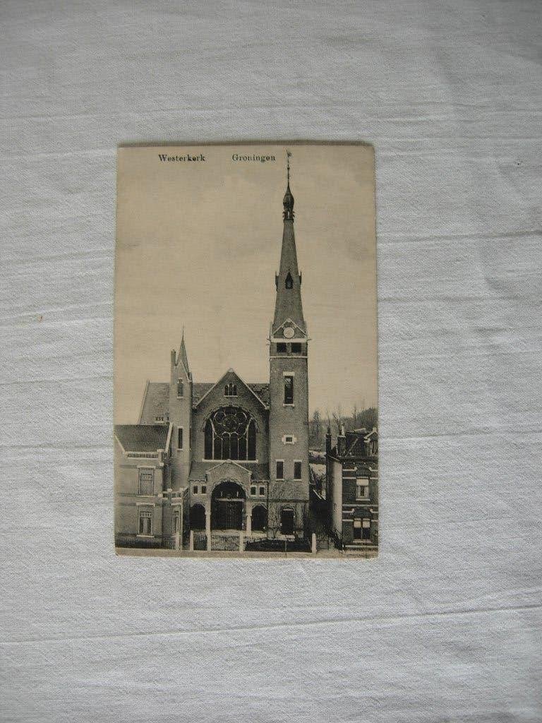 Ansichtkaart Westerkerk Groningen, Verzenden, 1940 tot 1960, Gelopen, Groningen