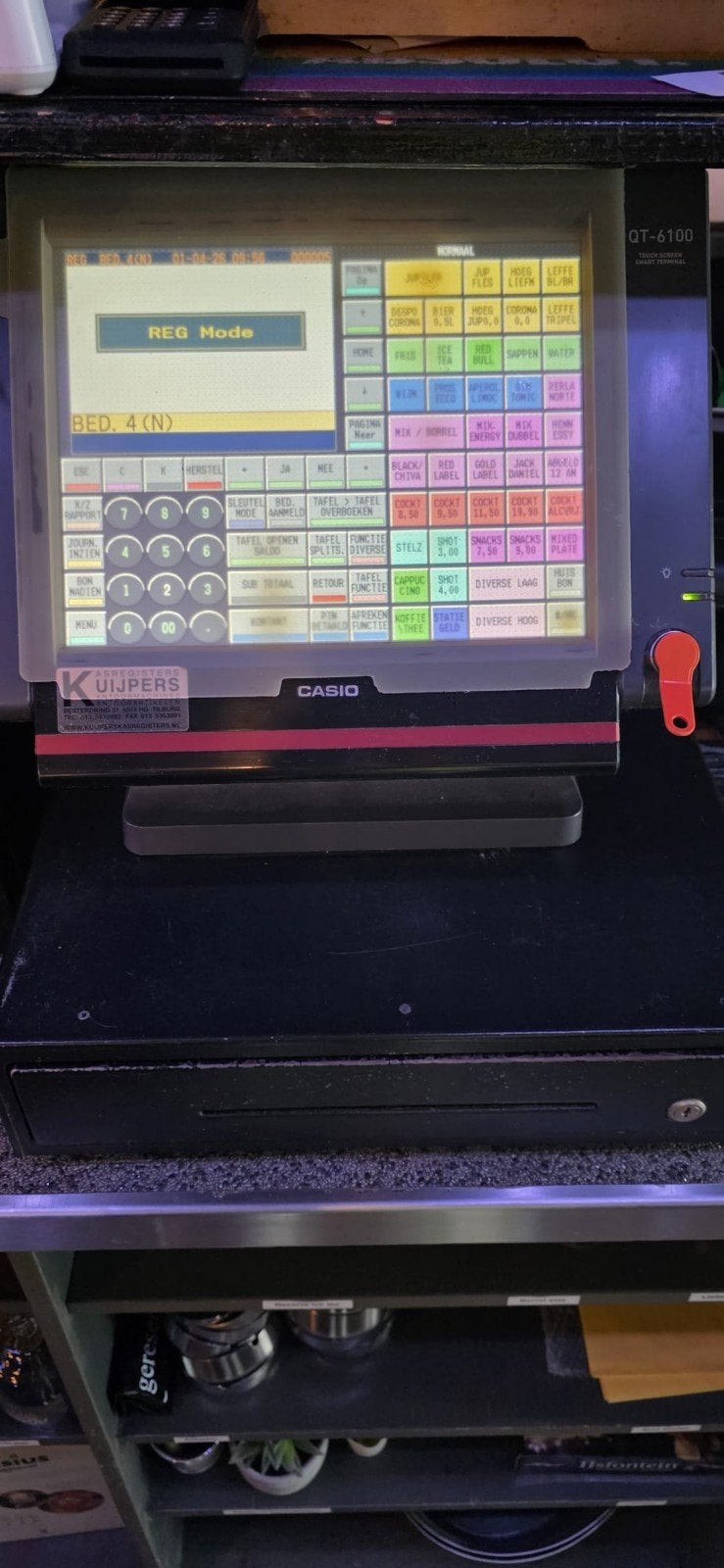 Casio qt 6100 kassasysteem, Ophalen
