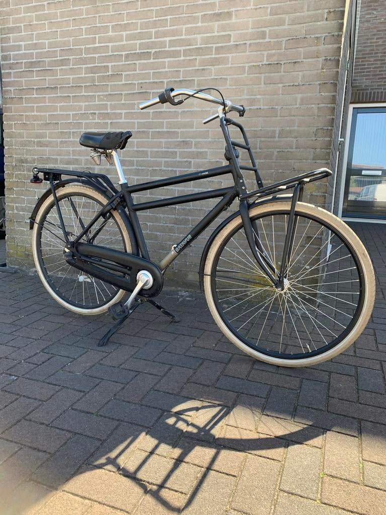 Batavus Transportfiets Zwart, Ophalen, Terugtraprem, Batavus, 53 tot 56 cm