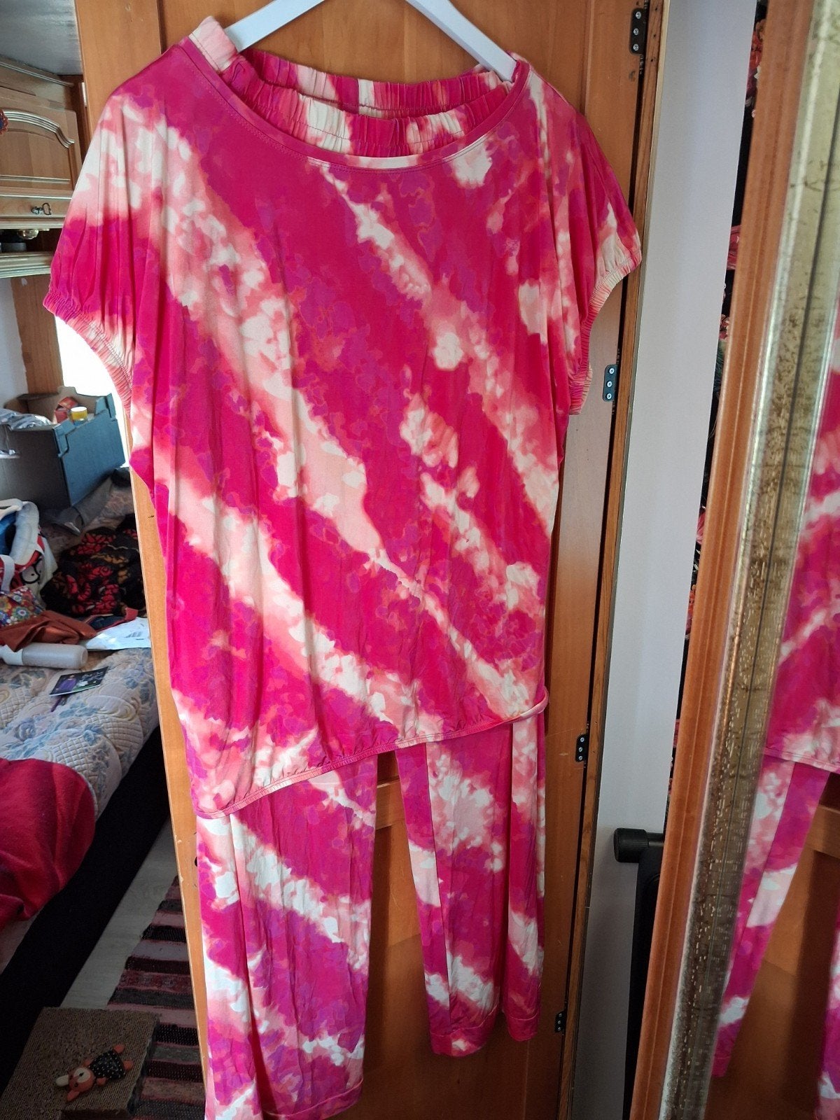 Set broek en shirt zomerset M/L Claudia Sträter, Maat 38/40 (M), Oranje, Ophalen of Verzenden, Zo goed als nieuw