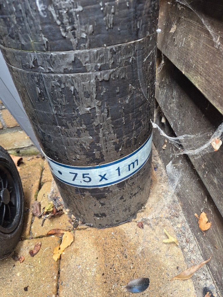 Te koop  rol Royal gum dakleer, Ophalen, Overige materialen, Zwart, Nieuw
