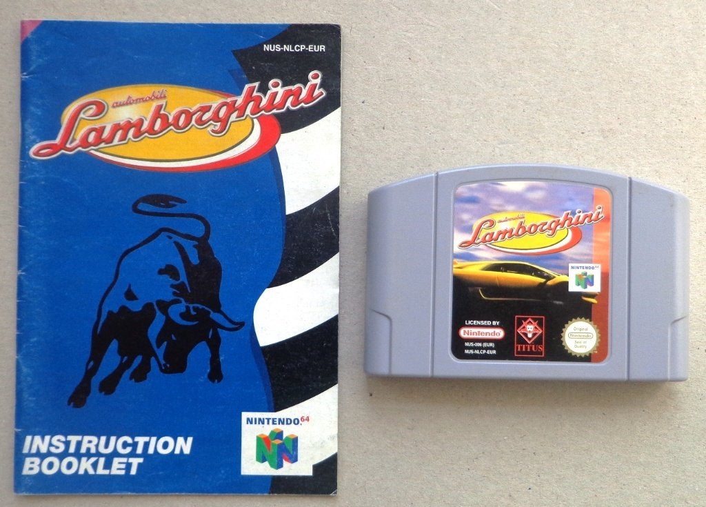 Lamborghini voor de Nintendo 64 + boekje, Gebruikt, 1 speler, Racen en Vliegen, Ophalen of Verzenden