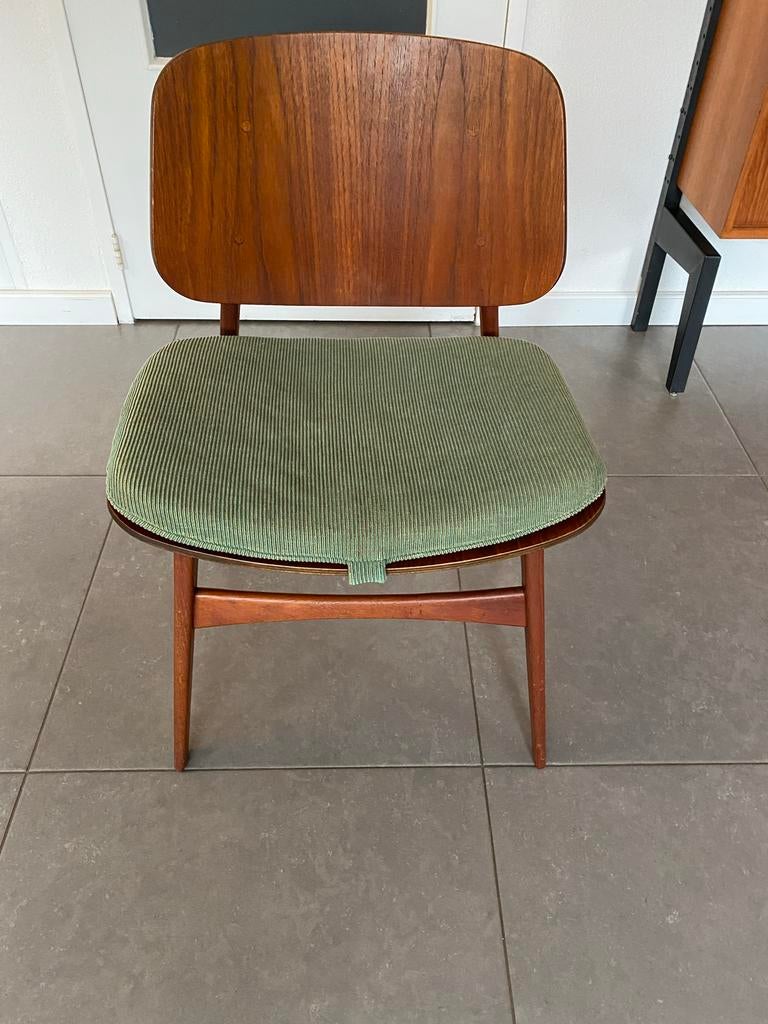 Børge Mogensen Stoel nr. 155 - Teak & Ribfluweel, Ophalen