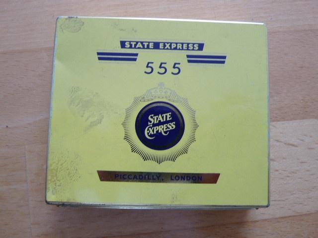 State express 555 metalen sigarendoosje, Ophalen of Verzenden, Gebruikt, Tabaksdoos of Verpakking