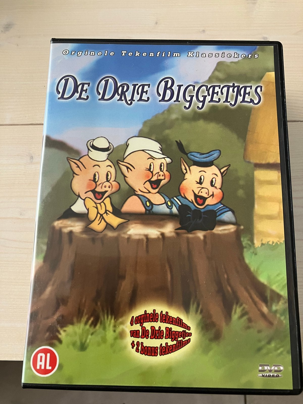 De Drie Biggetjes - Originele Tekenfilm Klassiekers DVD, Tekenfilm, Gebruikt, Bonusmateriaal, Alle leeftijden