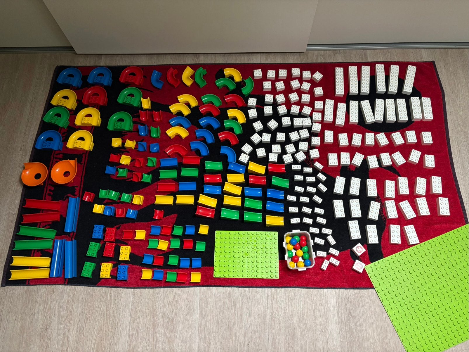 Grote set Hubelino knikkerbaan voor duplo, Ophalen of Verzenden, Duplo