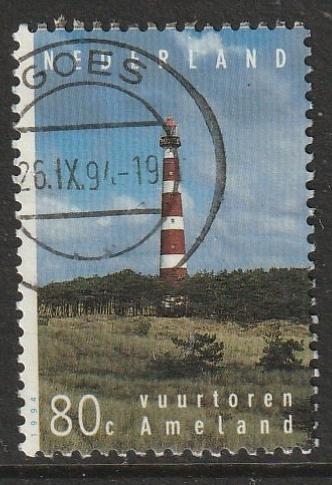 Nederland 1994 1621 Vuurtoren Ameland, Gest Goes, Postzegels en Munten, Ophalen of Verzenden, Na 1940, Gestempeld
