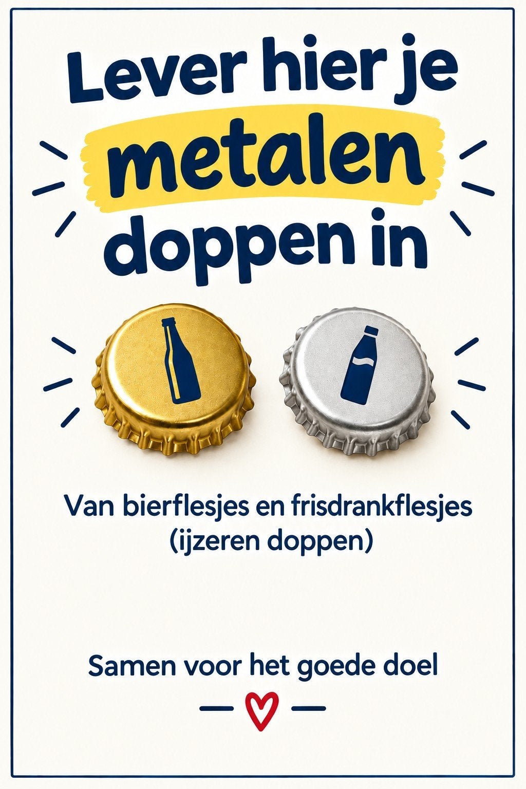 gezocht: metalen bier en frisdrankdopjes, Ophalen, Reclamebord, Plaat of Schild, Overige merken