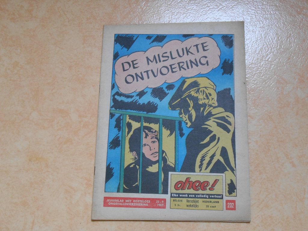 Ohee 232 De mislukte ontvoering 1967., Eén stripboek, Ophalen of Verzenden, Gelezen