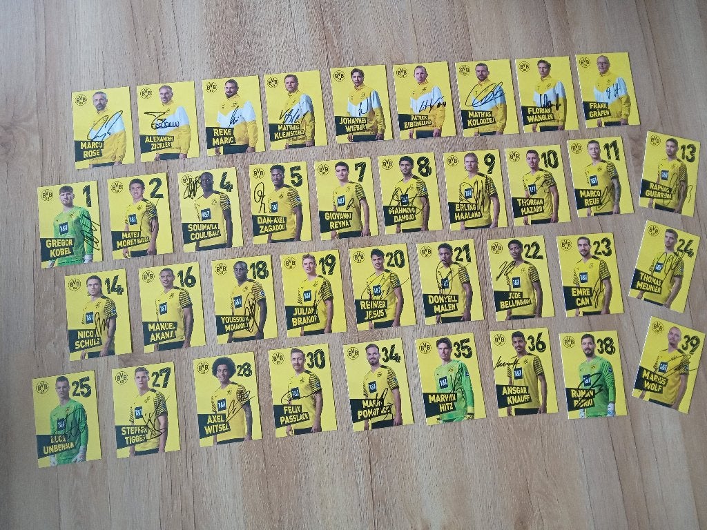 2021-2022 set spelerskaarten van Borussia Dortmund, Ophalen of Verzenden, Nieuw, Buitenlandse clubs, Spelerskaart