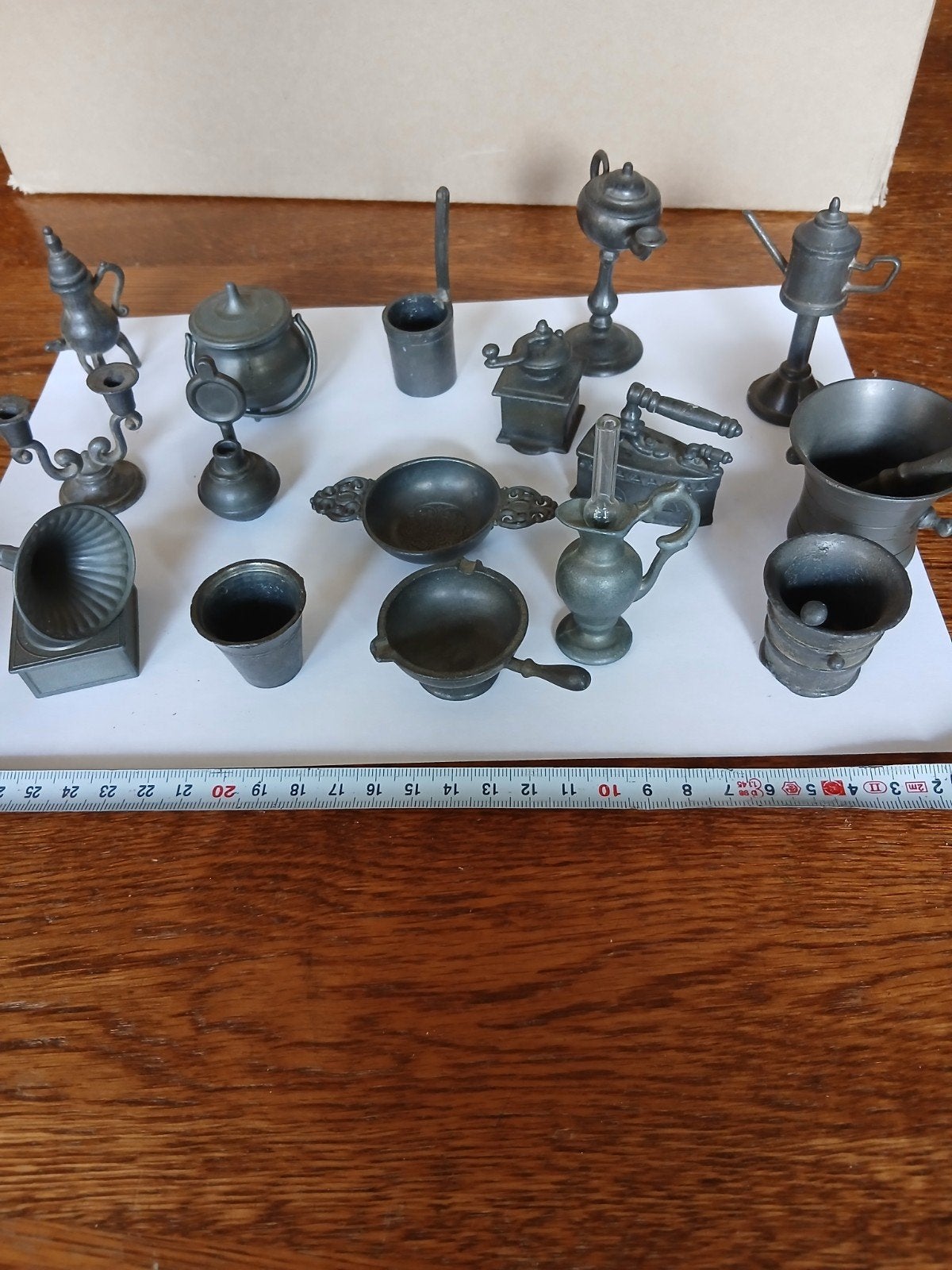 Vintage Tinnen Miniaturen Set - 16 Stuks, Ophalen of Verzenden