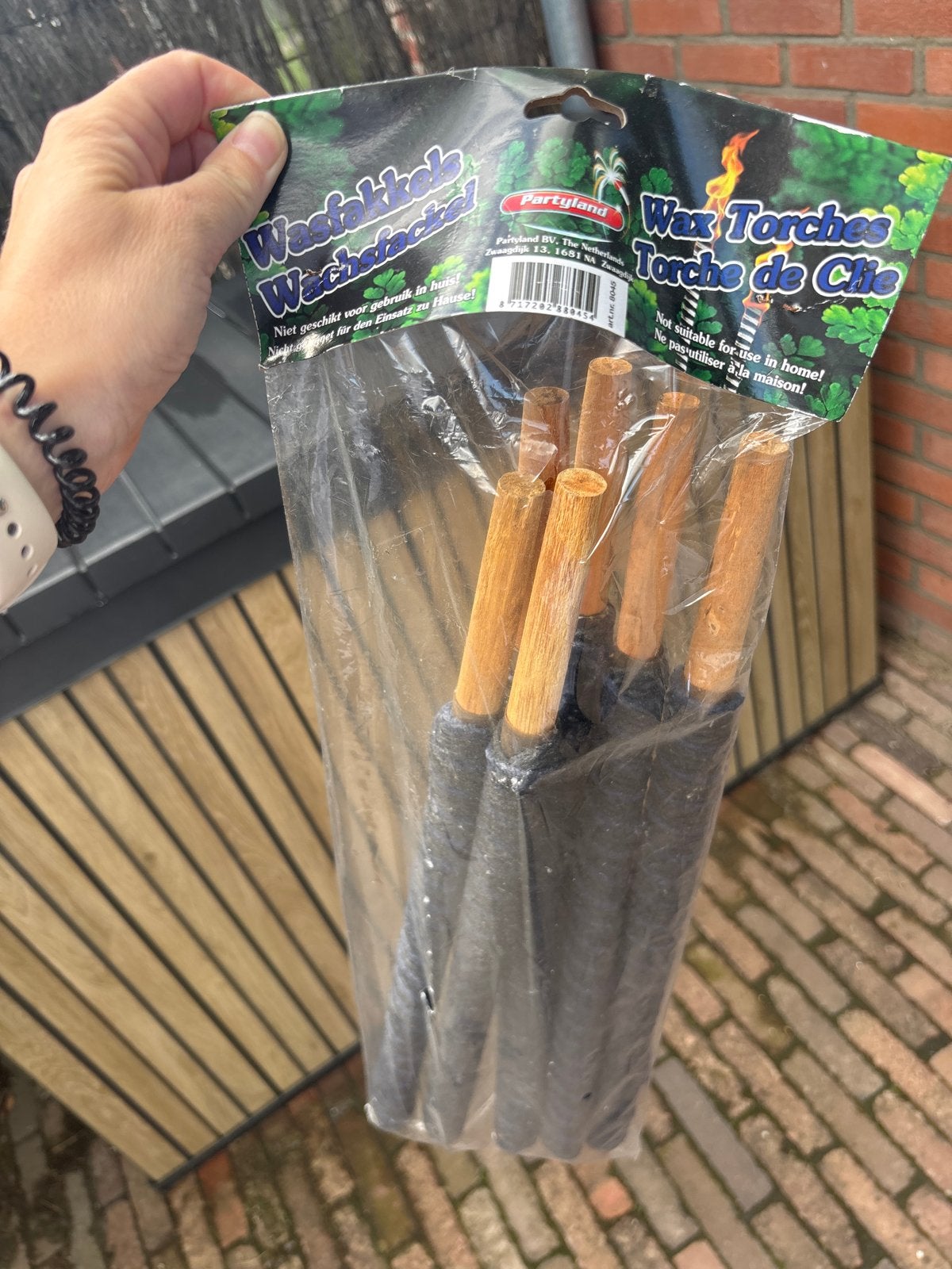 Waskaarsen / Wax Torches - Partyland, Tuin en Terras, Ophalen of Verzenden, Nieuw