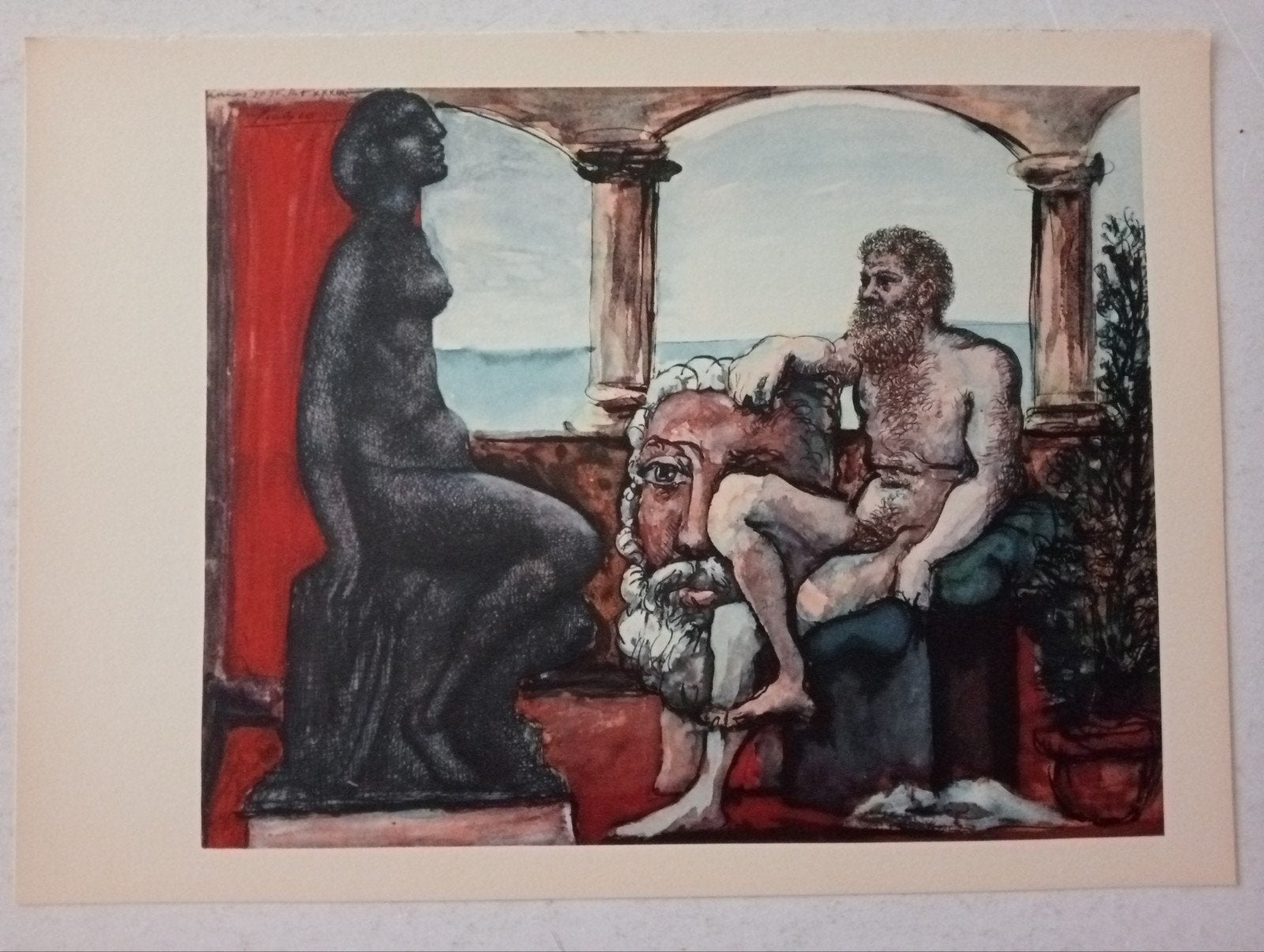 Pablo Picasso offset prent naakt erotiek, Ophalen of Verzenden